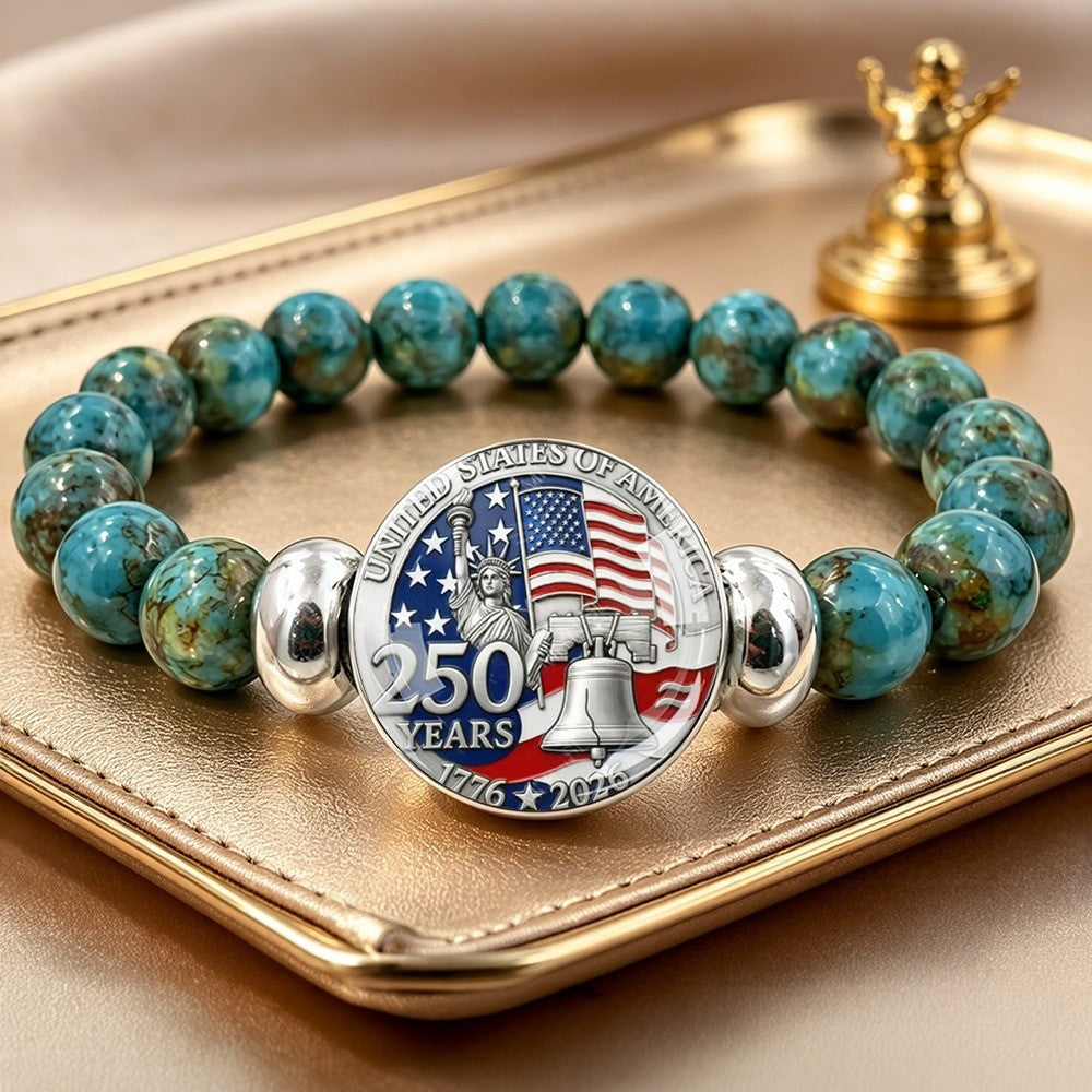 Patriotic Commemorative Bead Bracelet