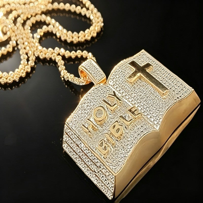 Holy Bible Cross Necklace