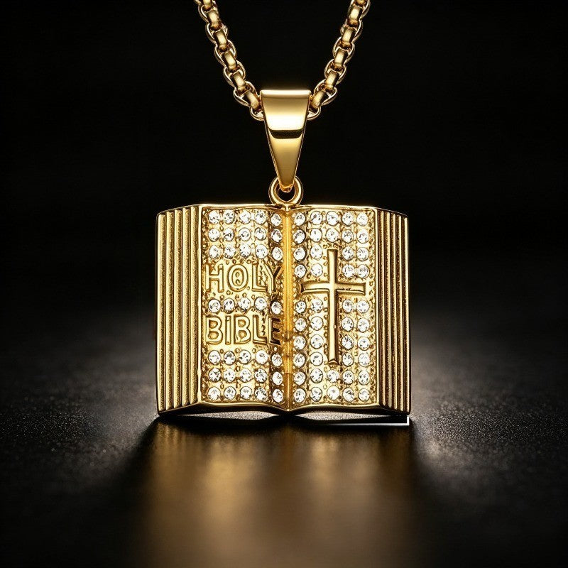 Holy Bible Cross Necklace