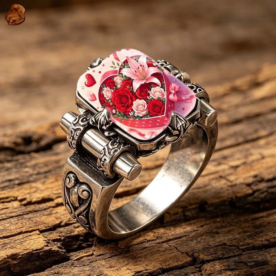 Floral Bouquet Heart Ring