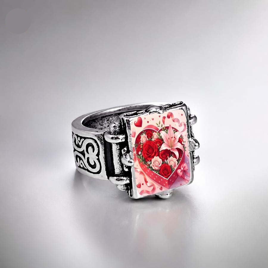 Floral Bouquet Heart Ring