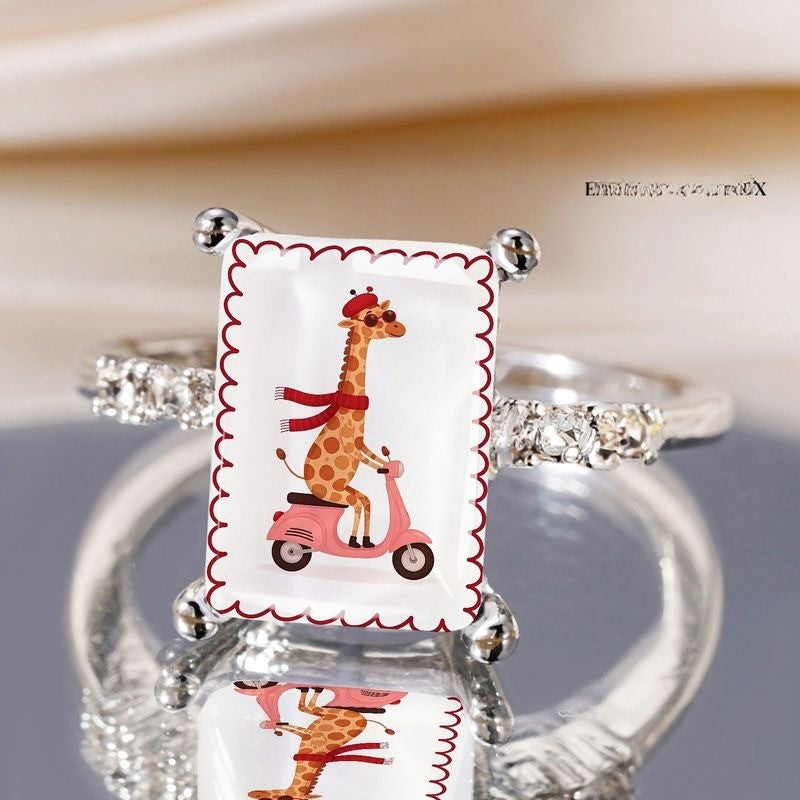 Giraffe Scooter Square Ring