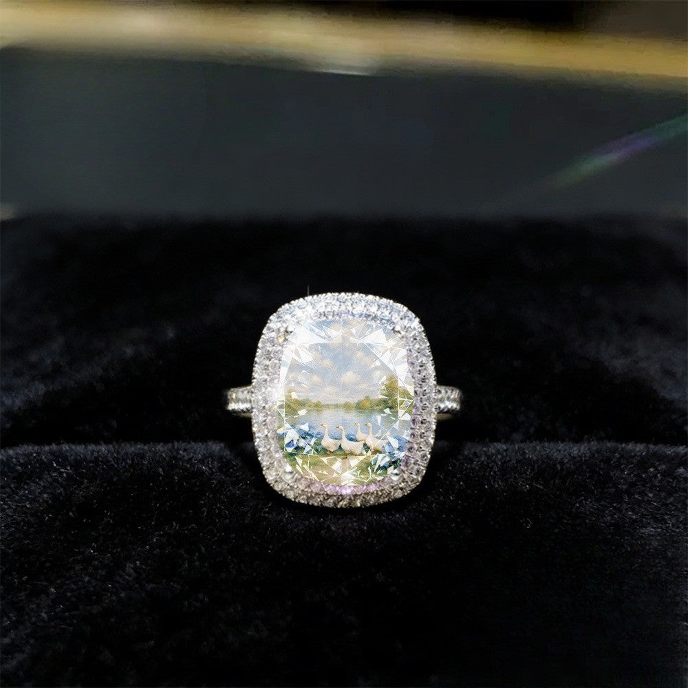 Lakeside Geese Statement Ring