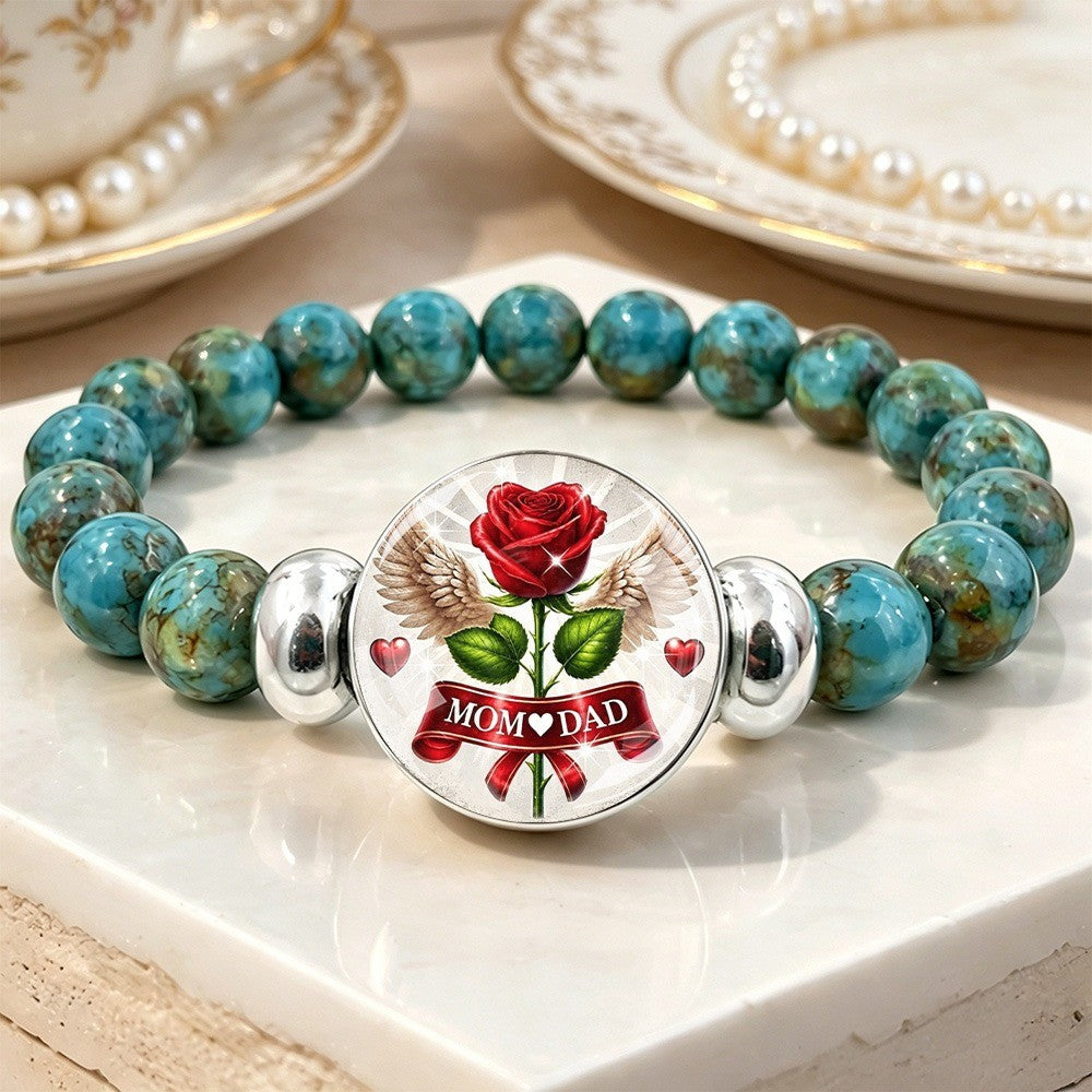 Rose & Wing Charm Bracelet