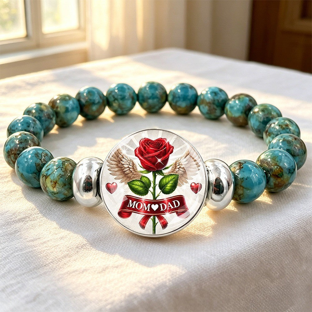 Rose & Wing Charm Bracelet