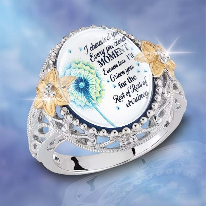 Dandelion Sentiment Statement Ring