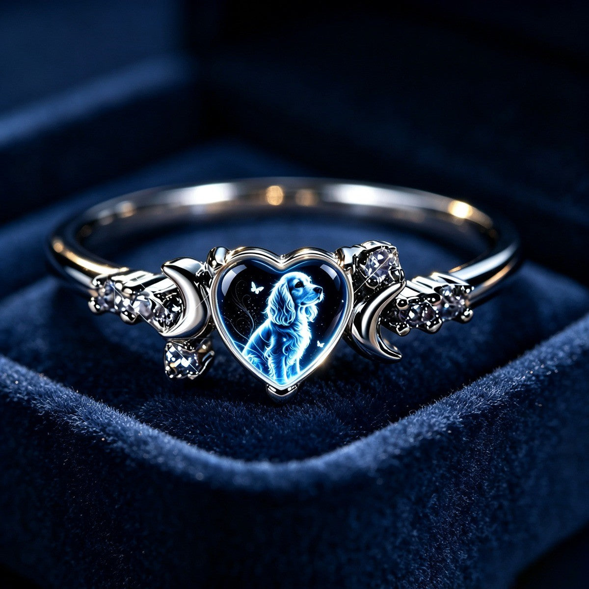 Glowing Dog Heart Ring