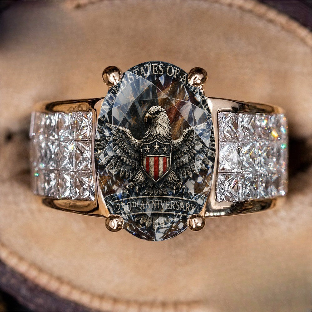 Eagle Shield Statement Ring