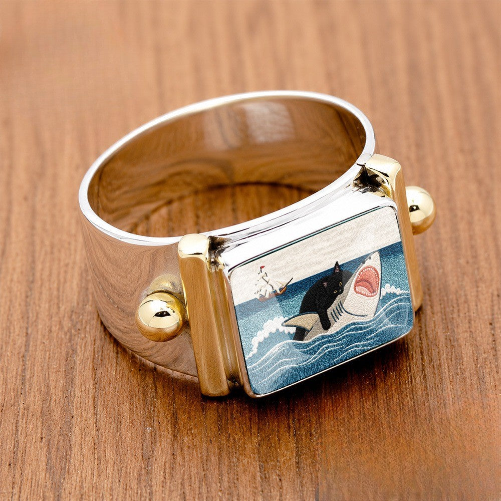 Shark & Boat Square Ring