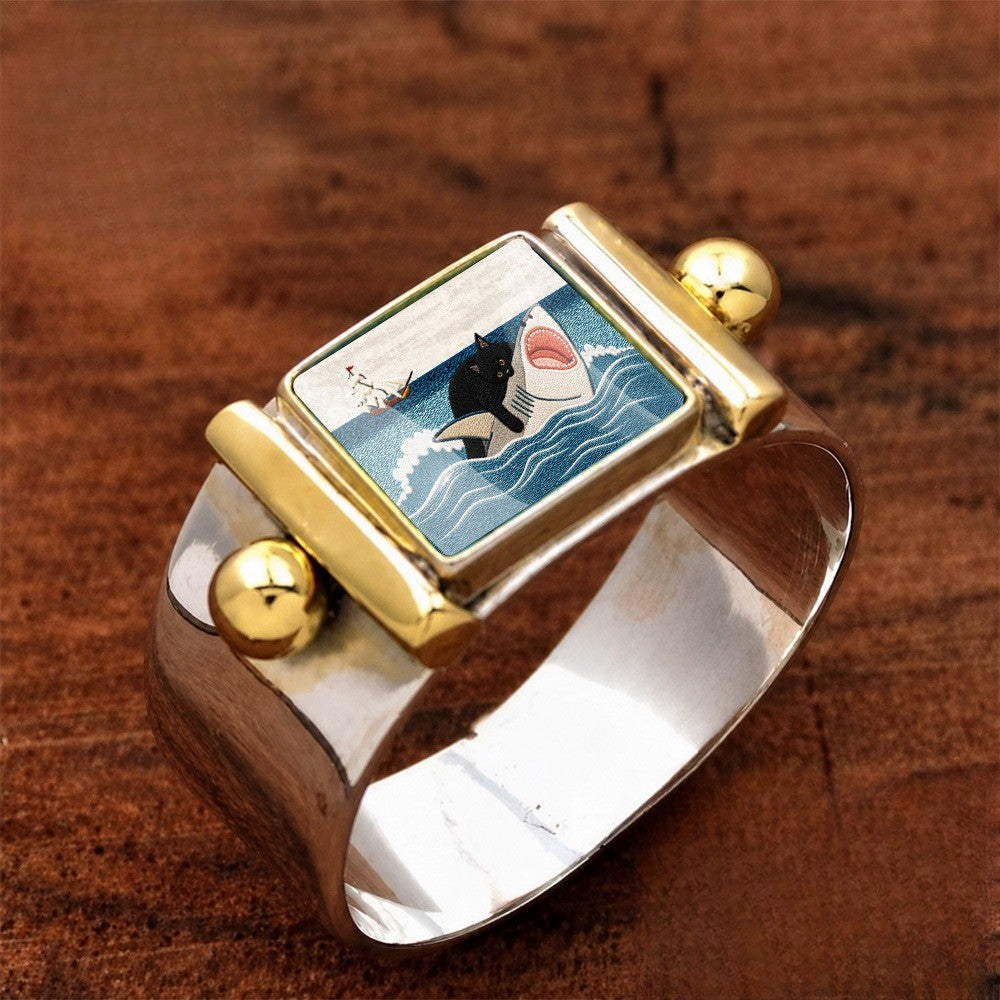 Shark & Boat Square Ring