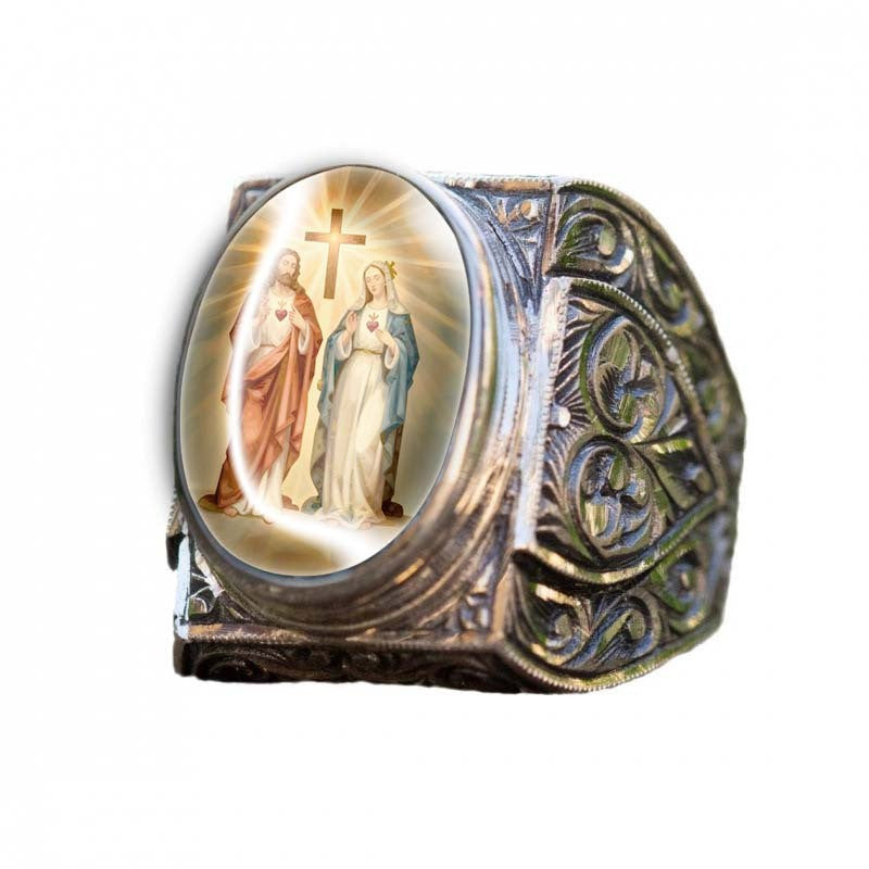 Sacred Hearts Oval Ring