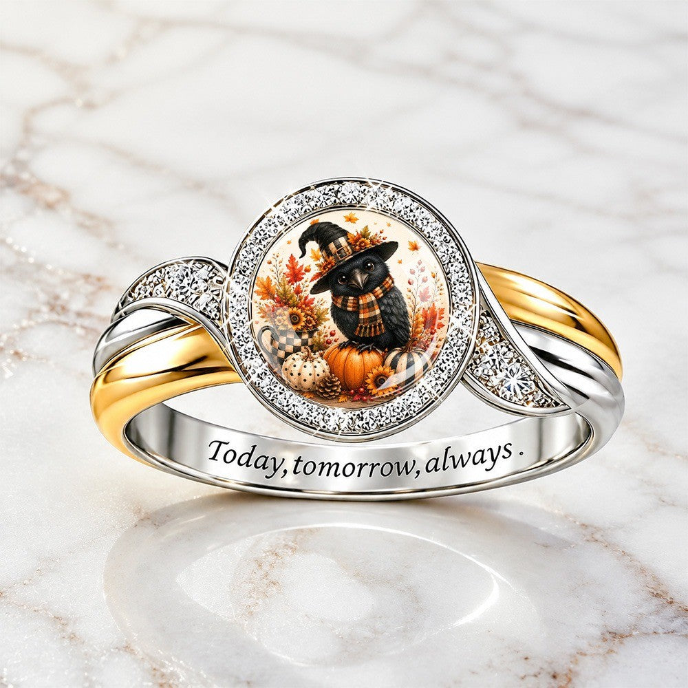 Autumn Owl Statement Ring