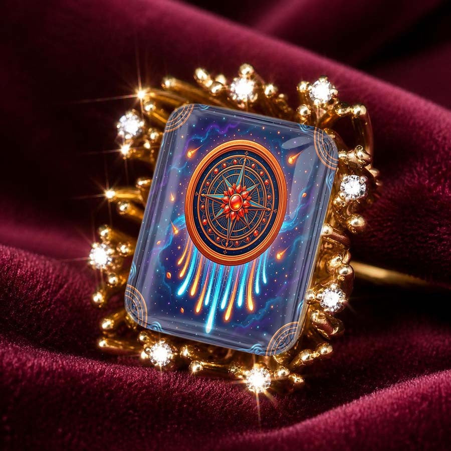 Cosmic Compass Square Ring