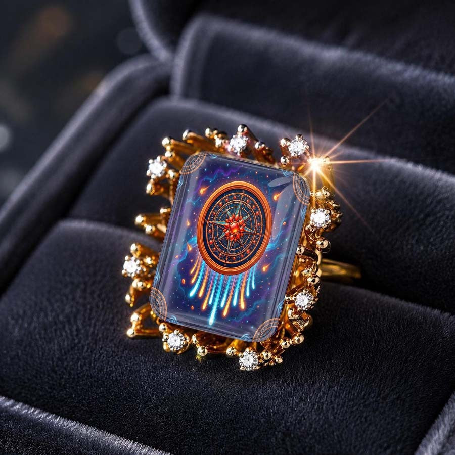 Cosmic Compass Square Ring