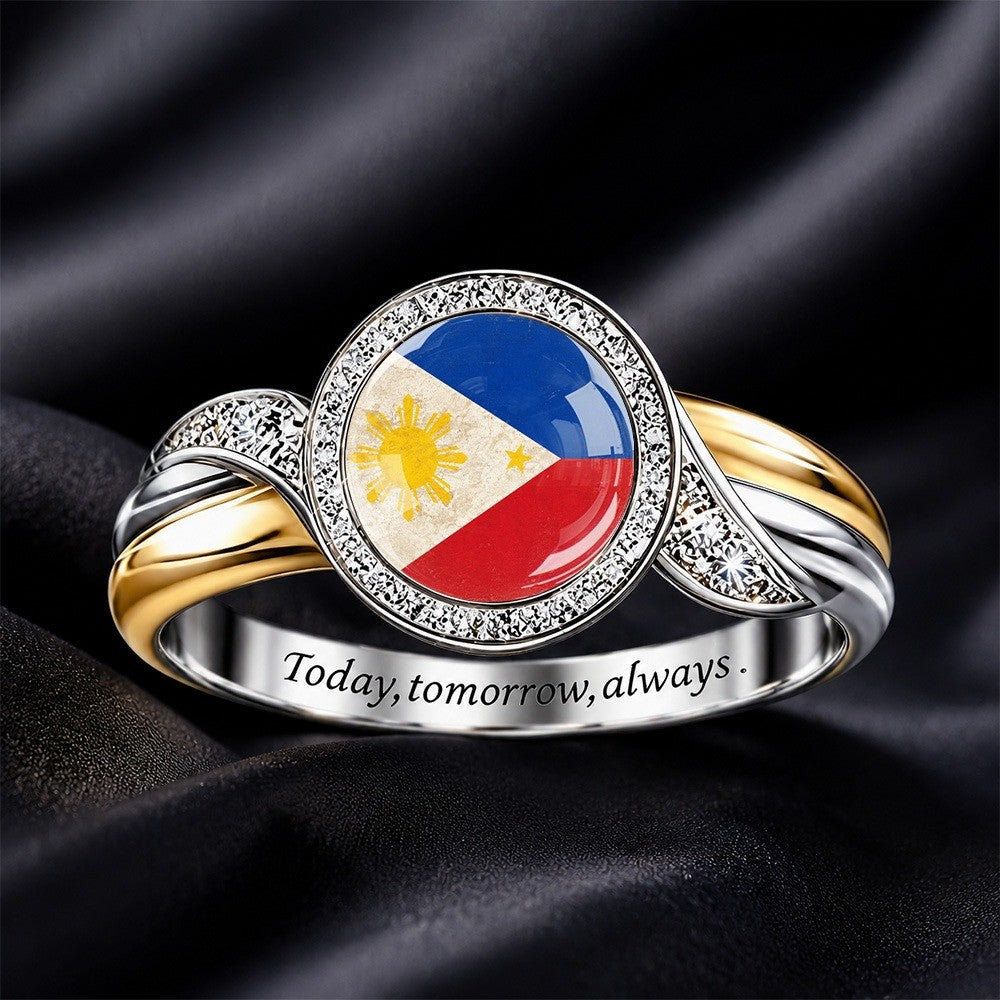 Flag Dome Statement Ring
