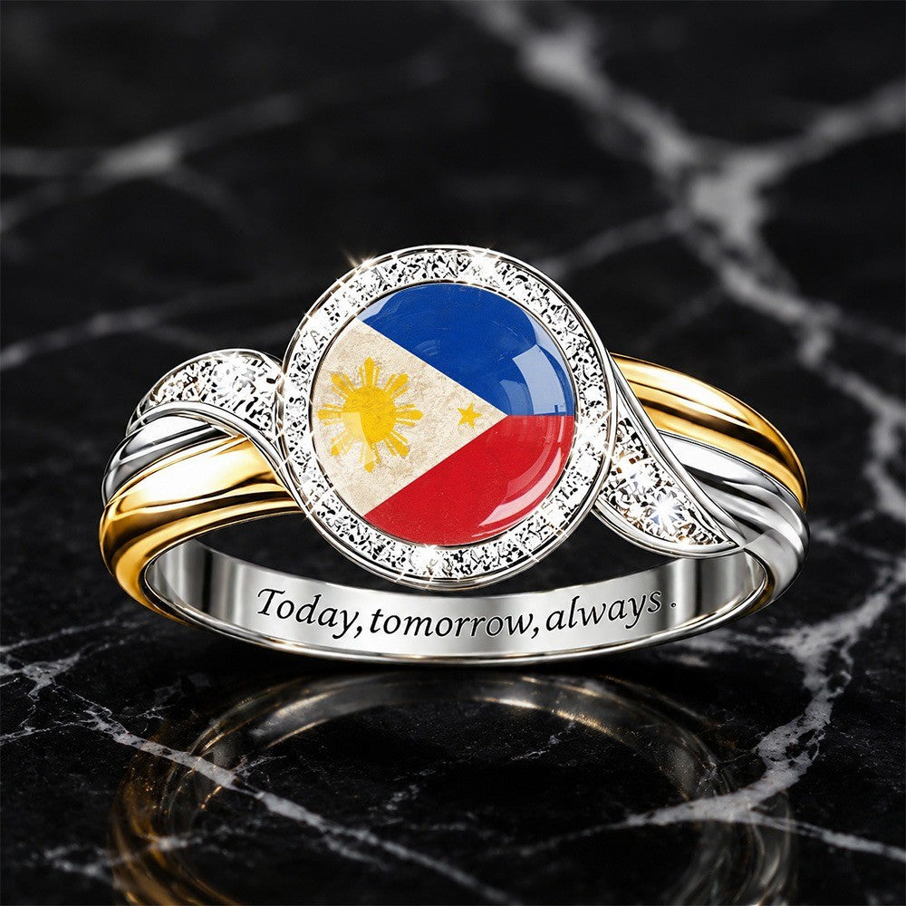 Flag Dome Statement Ring