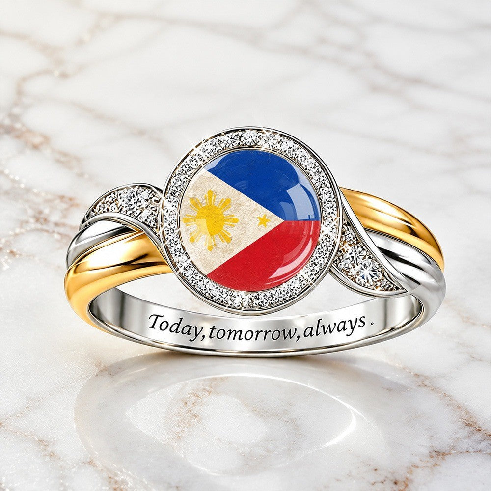 Flag Dome Statement Ring