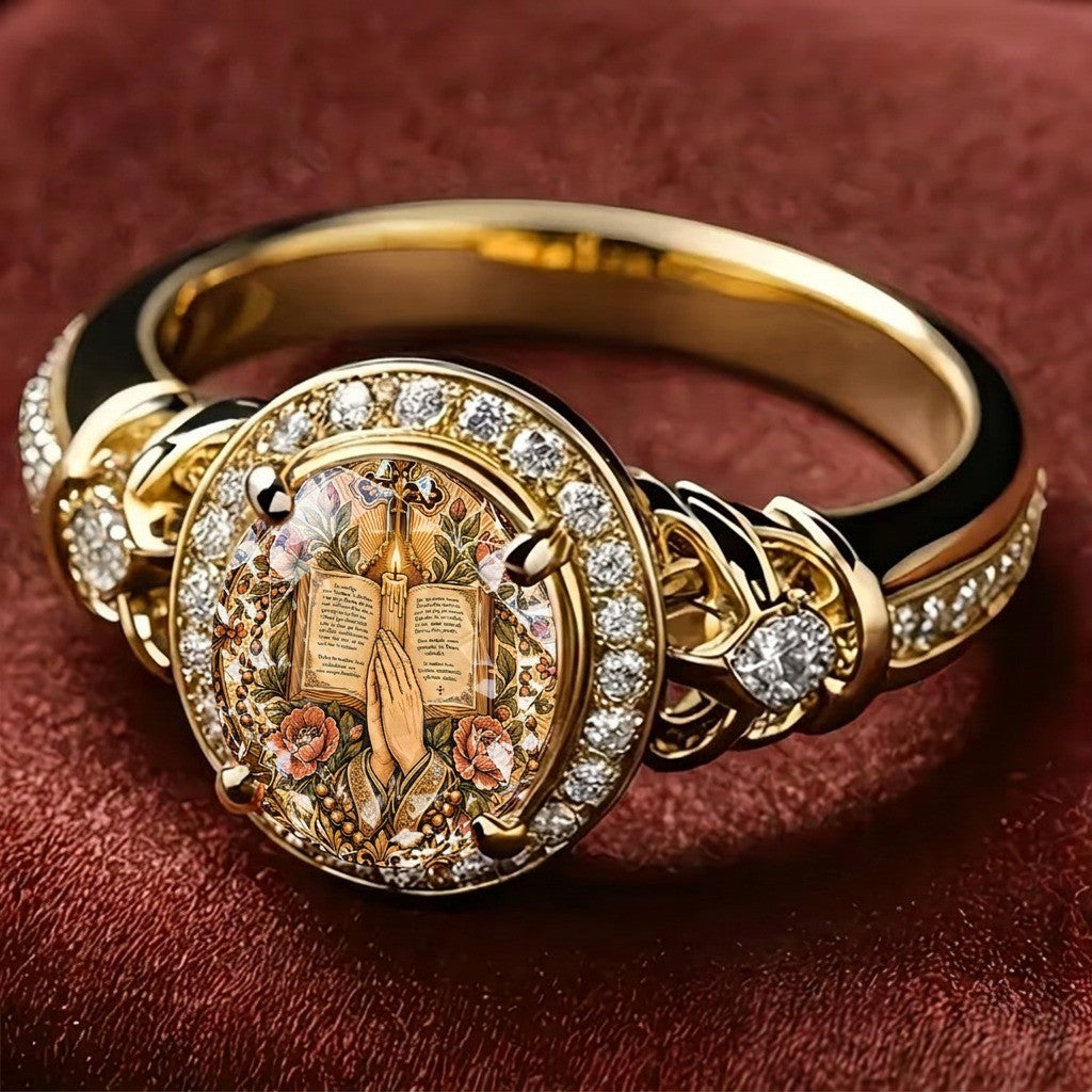 Praying Hands Book & Candlelight Ring