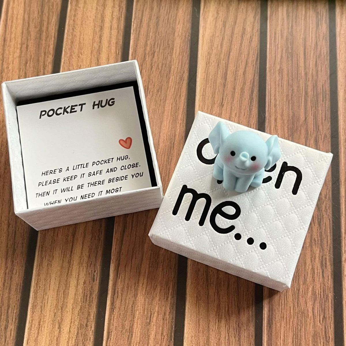 Blue Elephant Pocket Hug Box