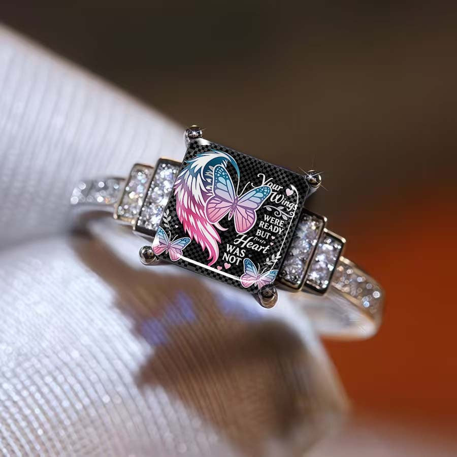Butterfly Wing Square Ring