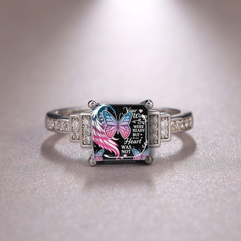 Butterfly Wing Square Ring