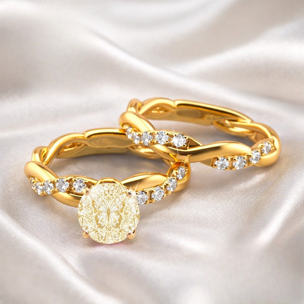 Butterfly Filigree Twisted Band Ring