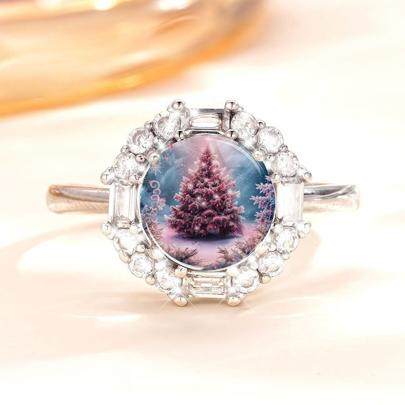 Winter Tree Halo Ring
