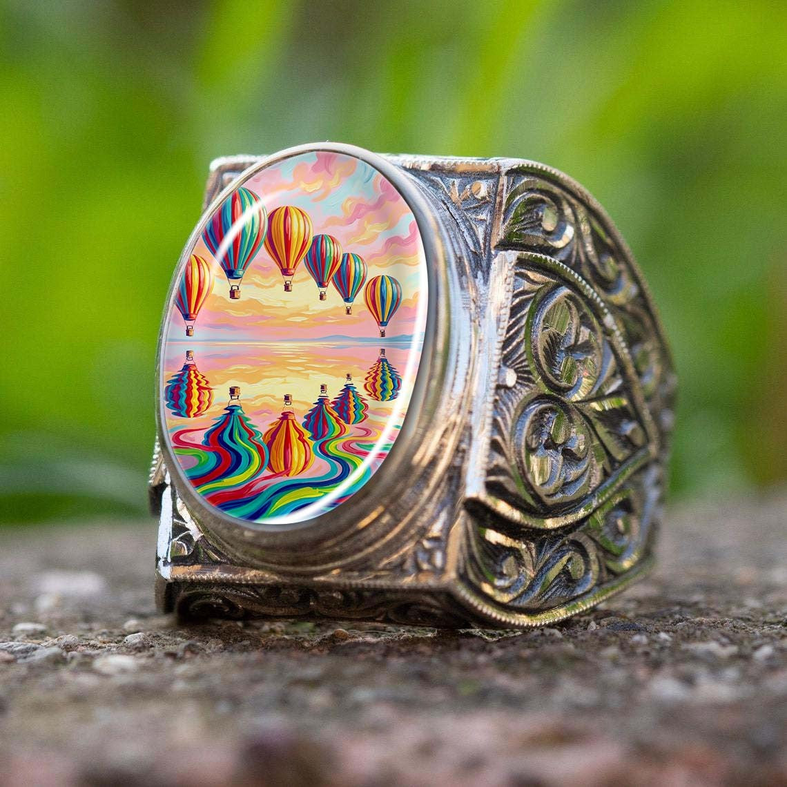 Colorful Hot Air Balloon Ring