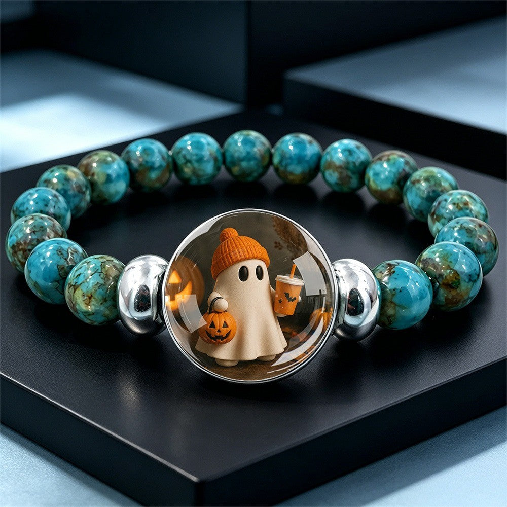 Turquoise Ghost Dome Bracelet
