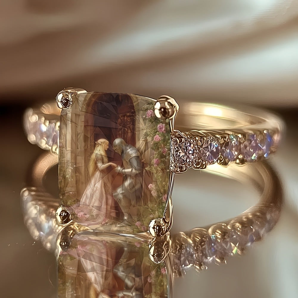 Knight Proposal Square Ring