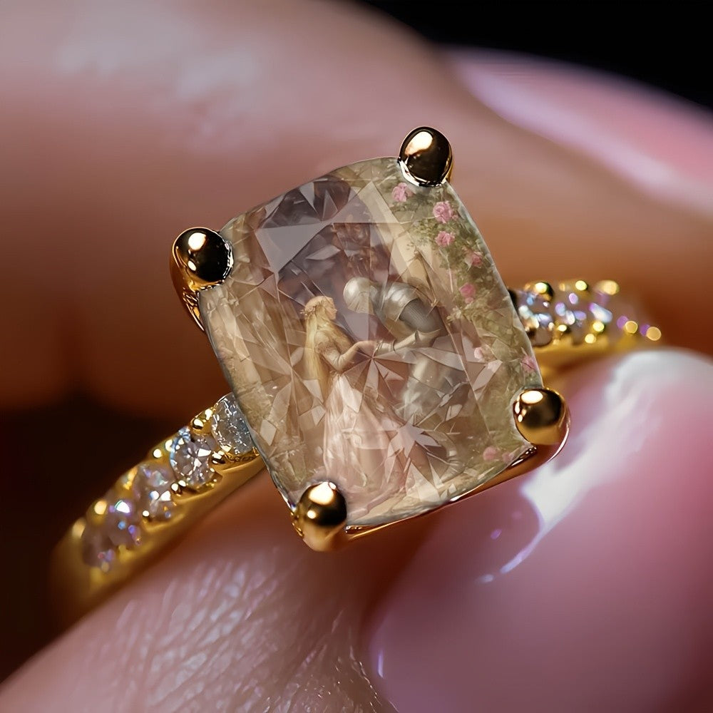 Knight Proposal Square Ring