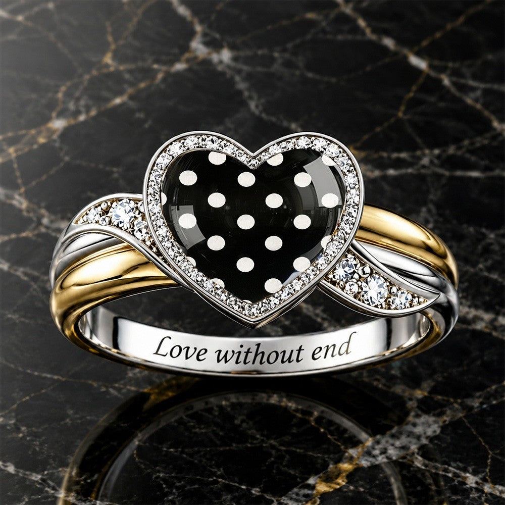 Polka Dot Heart Ring