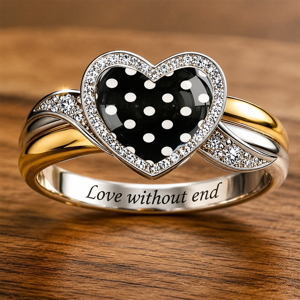 Polka Dot Heart Ring