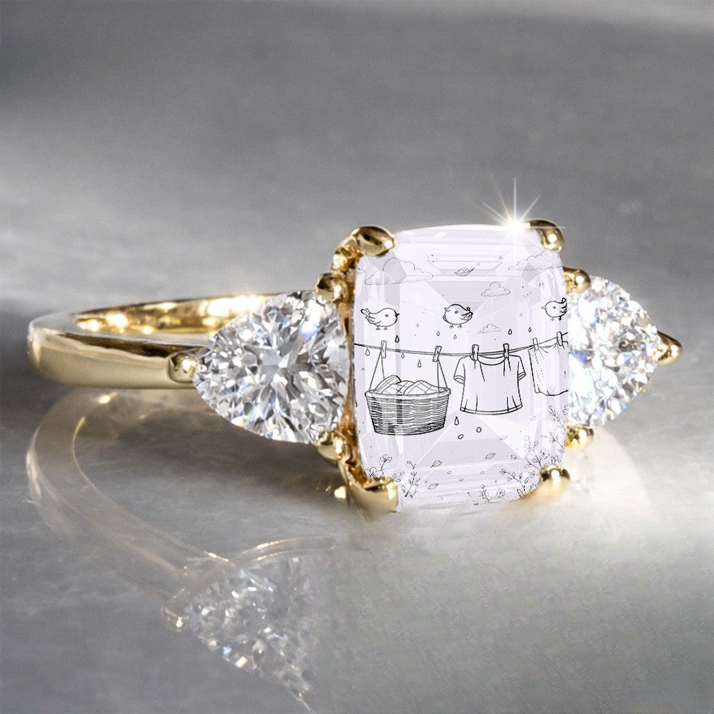 Laundry Line Glass Ring