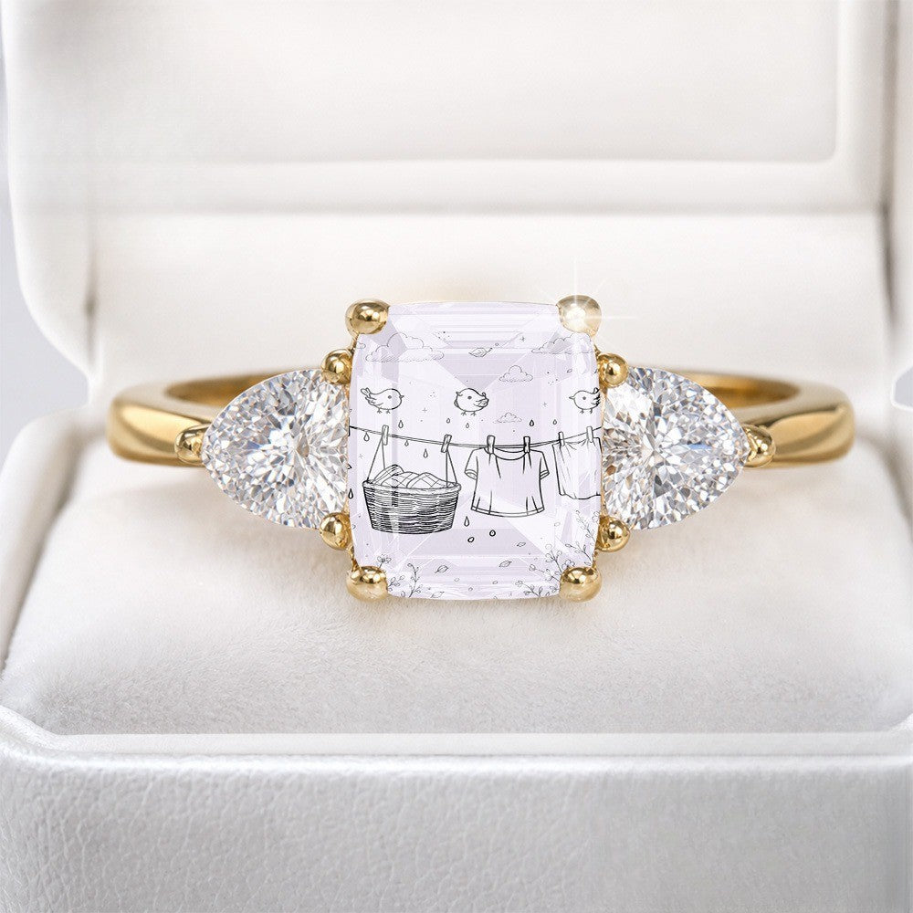 Laundry Line Glass Ring