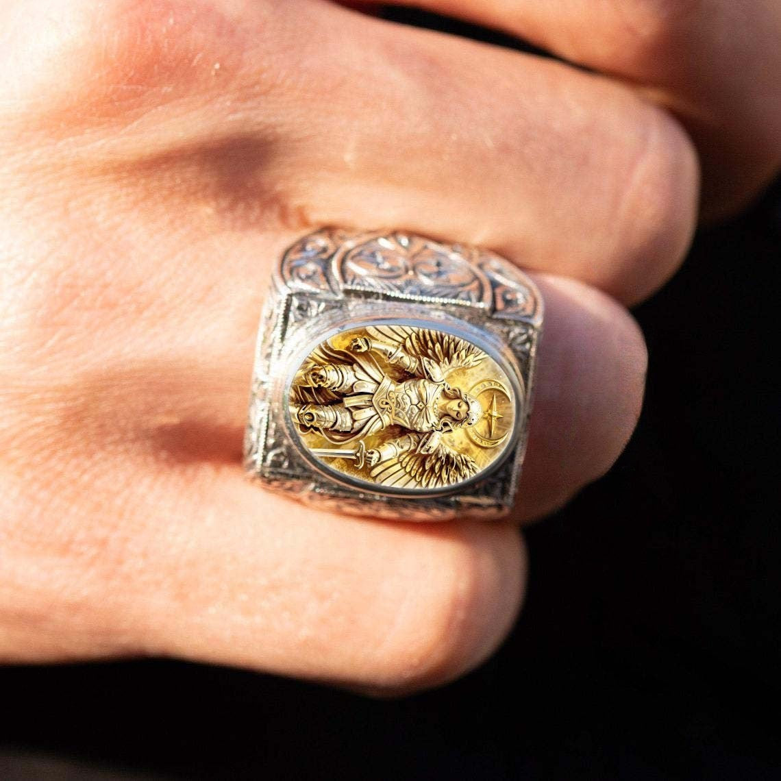 Winged Warrior Signet Ring