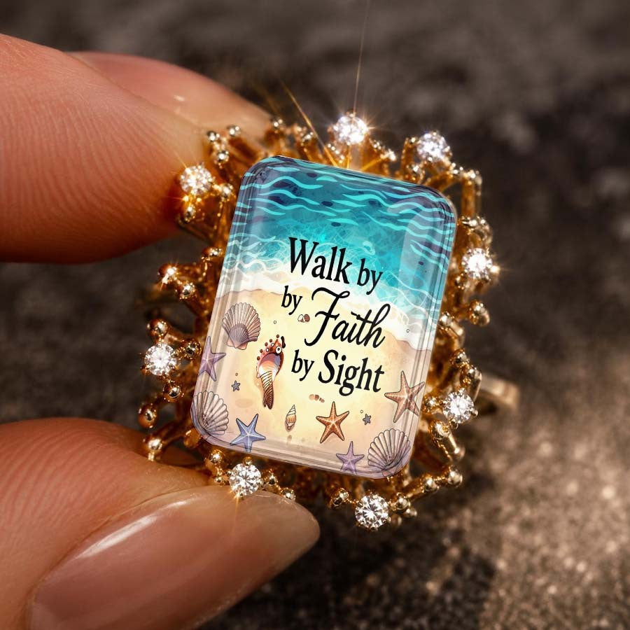 Seashell Faith Statement Ring