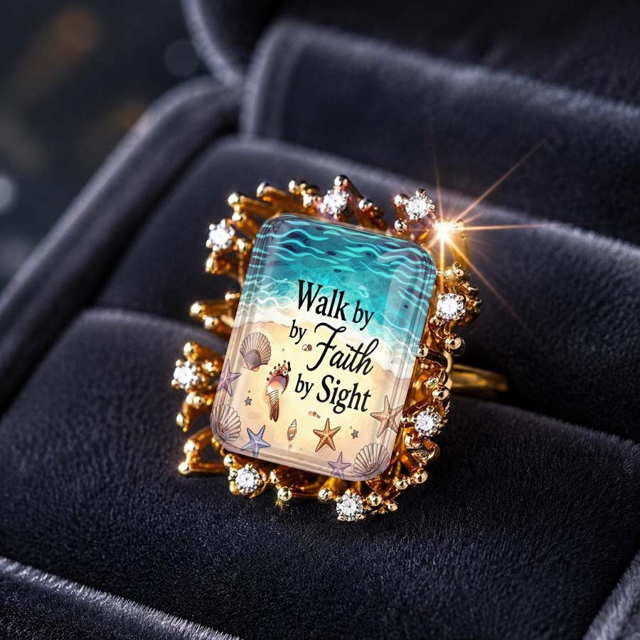 Seashell Faith Statement Ring