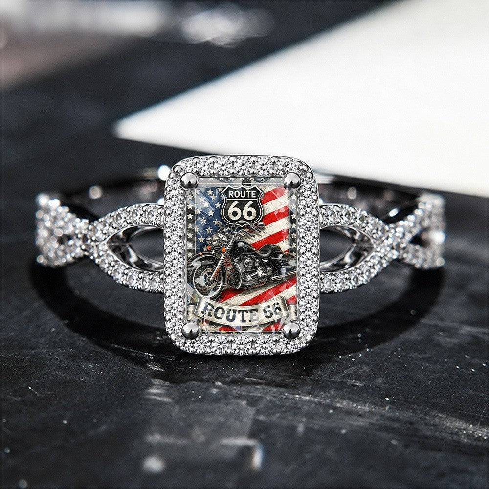 Motorcycle Route Square Ring