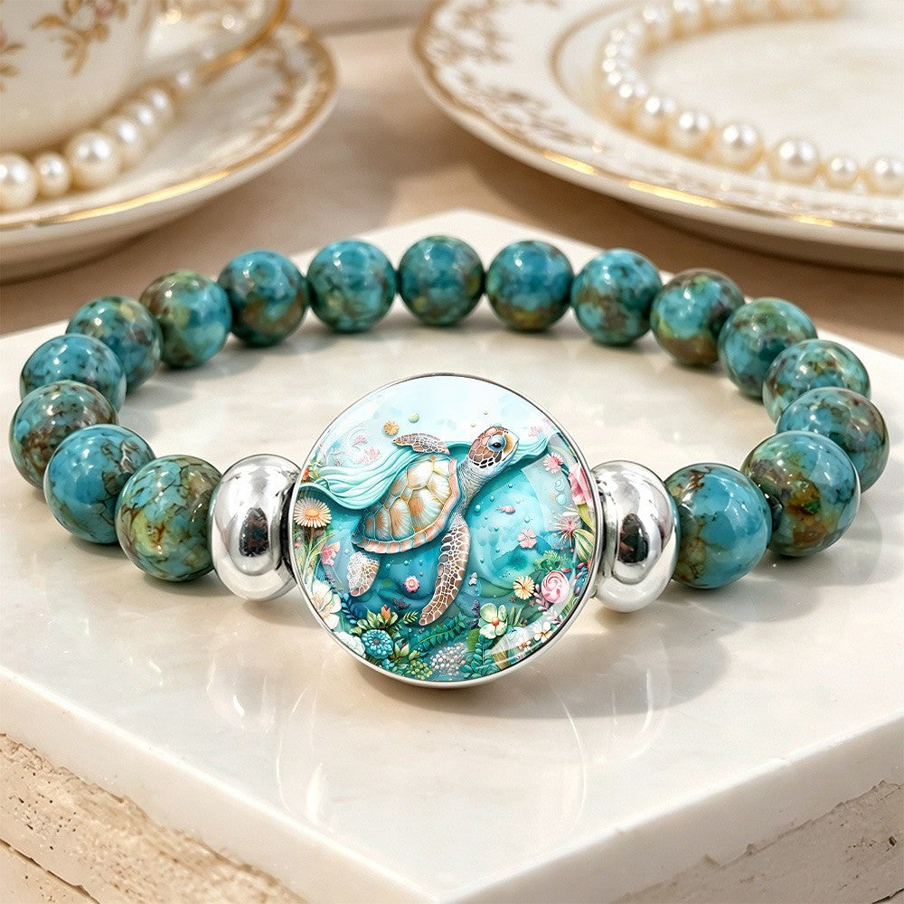 Sea Turtle Beaded Bracelet