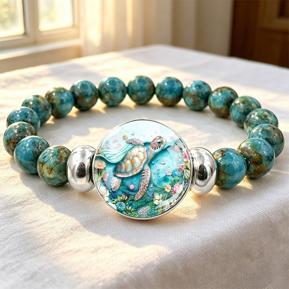 Sea Turtle Beaded Bracelet