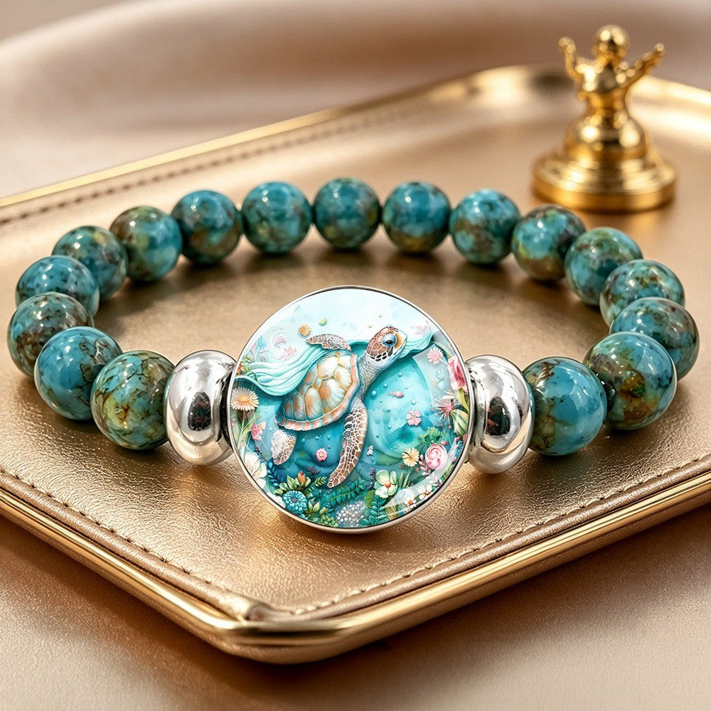Sea Turtle Beaded Bracelet
