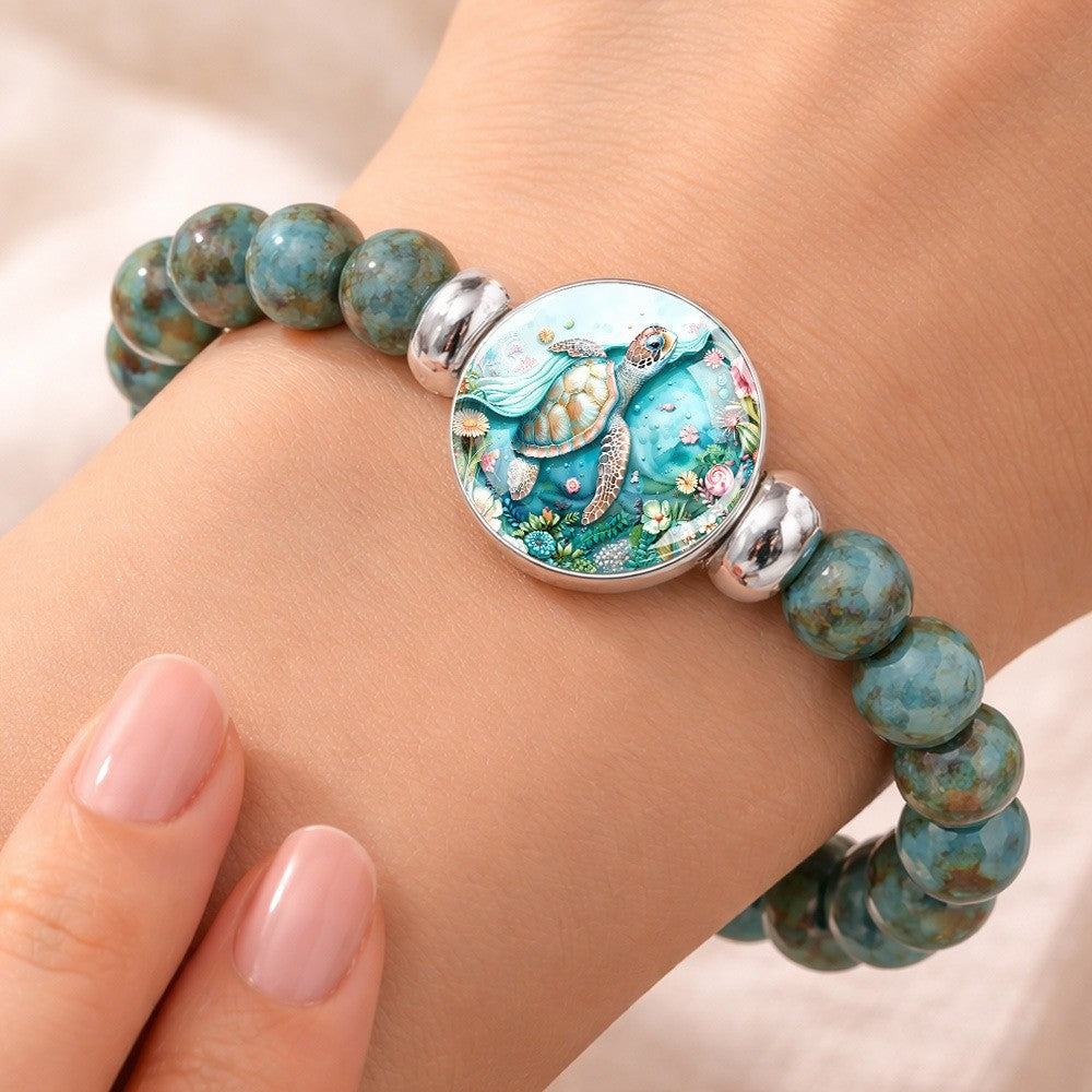Sea Turtle Beaded Bracelet
