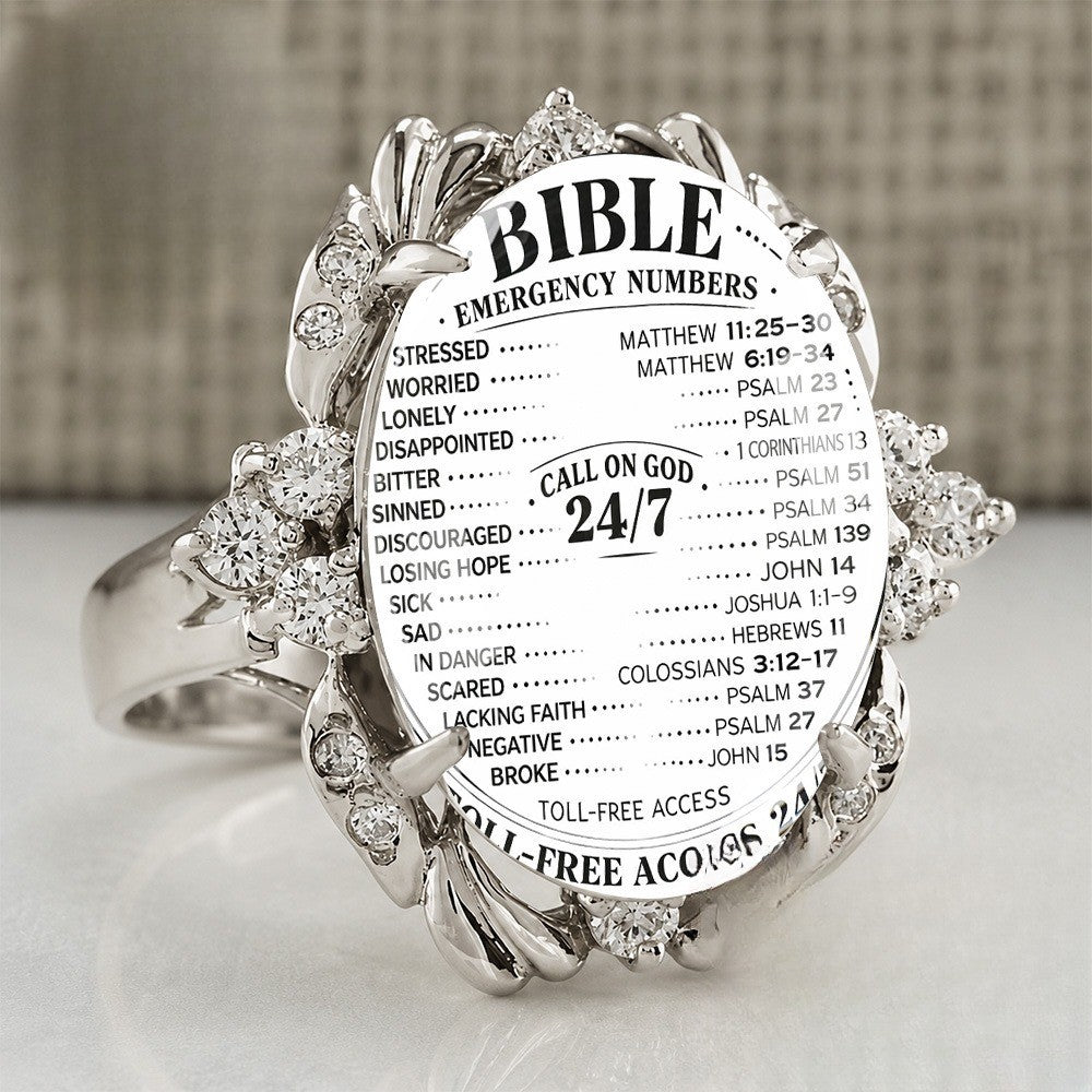 Scripture Emergency Numbers Ring