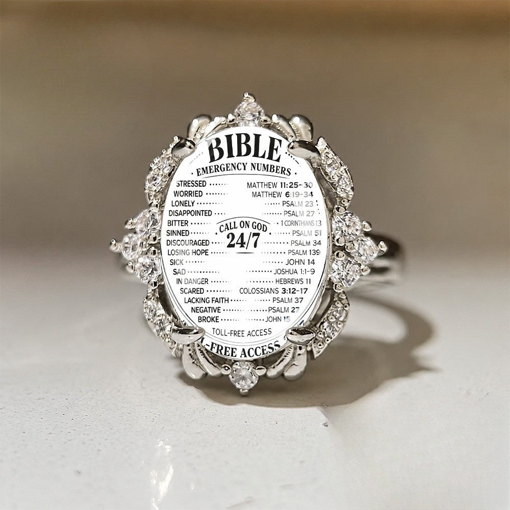 Scripture Emergency Numbers Ring