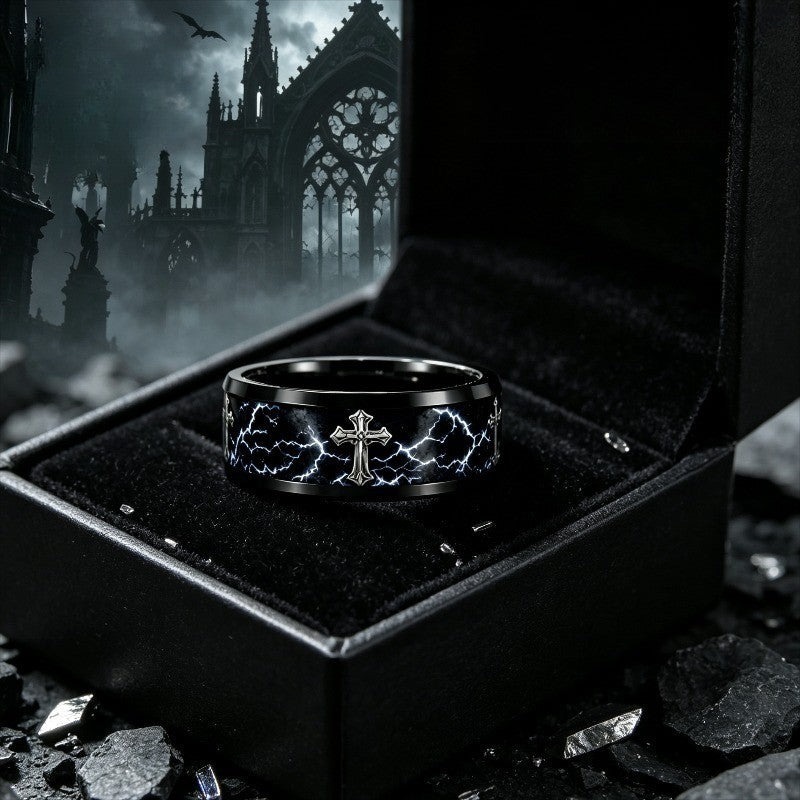 Lightning Cross Ring