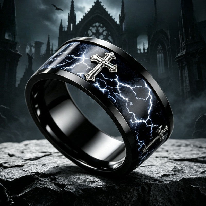 Lightning Cross Ring