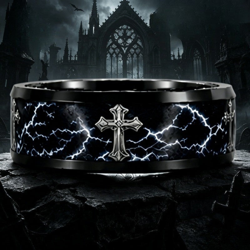 Lightning Cross Ring