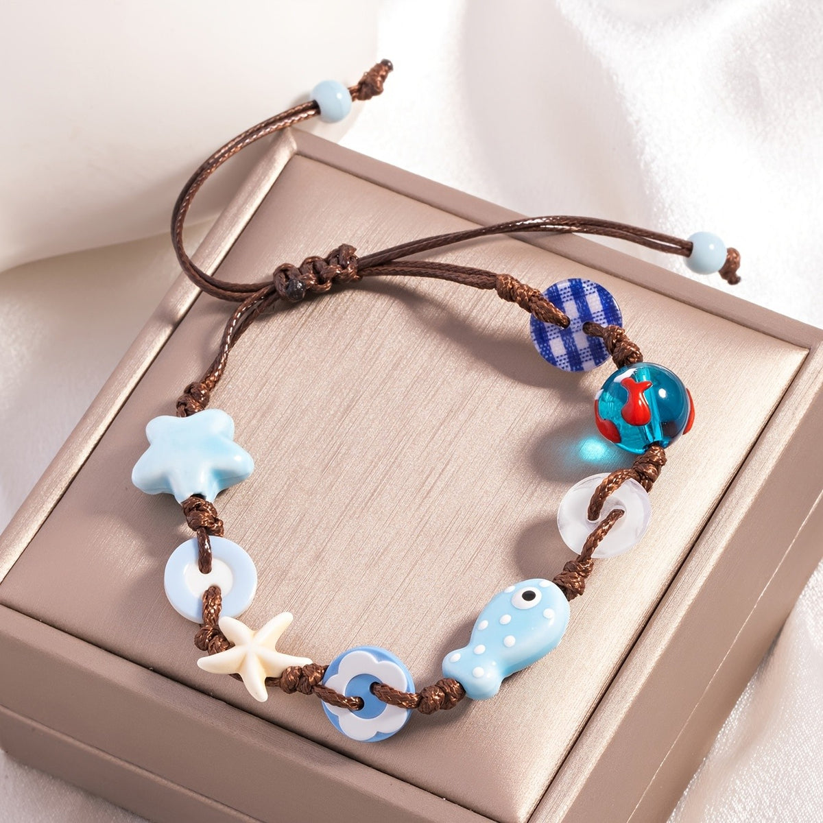 Ocean Charm Cord Bracelet