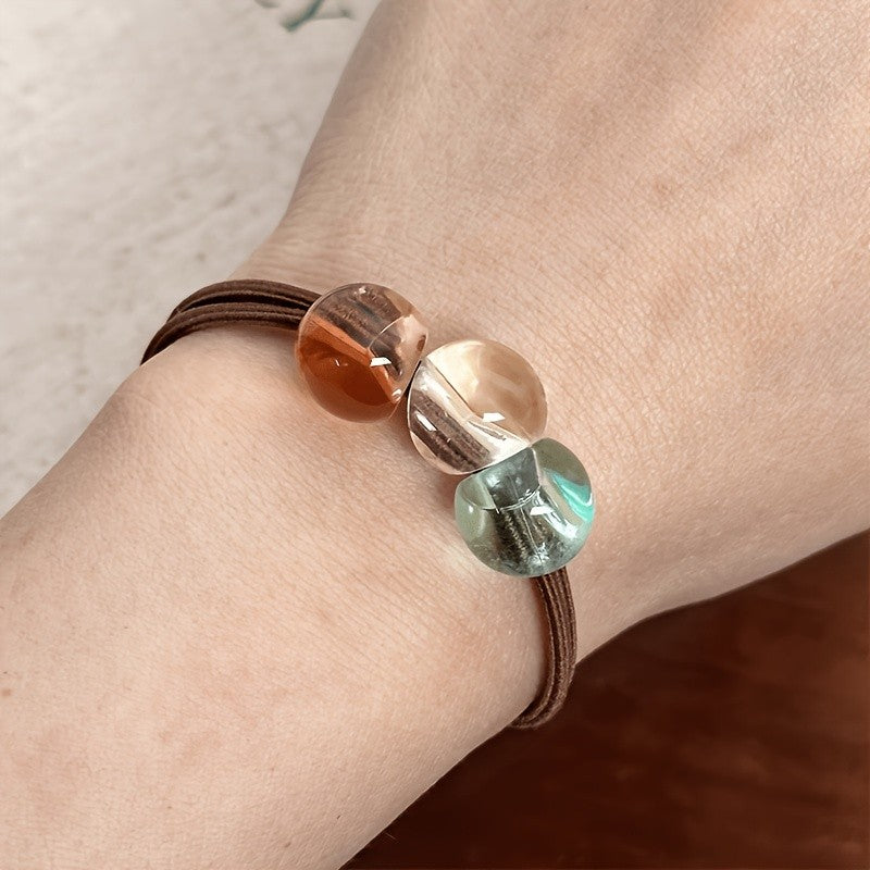 Crystal Bead Hair Tie Set